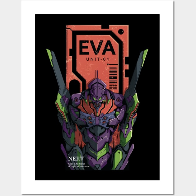 Eva Unit 01 - Evangelion Wall Art by witart.id